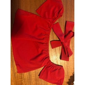 New little girls off shoulder crop top